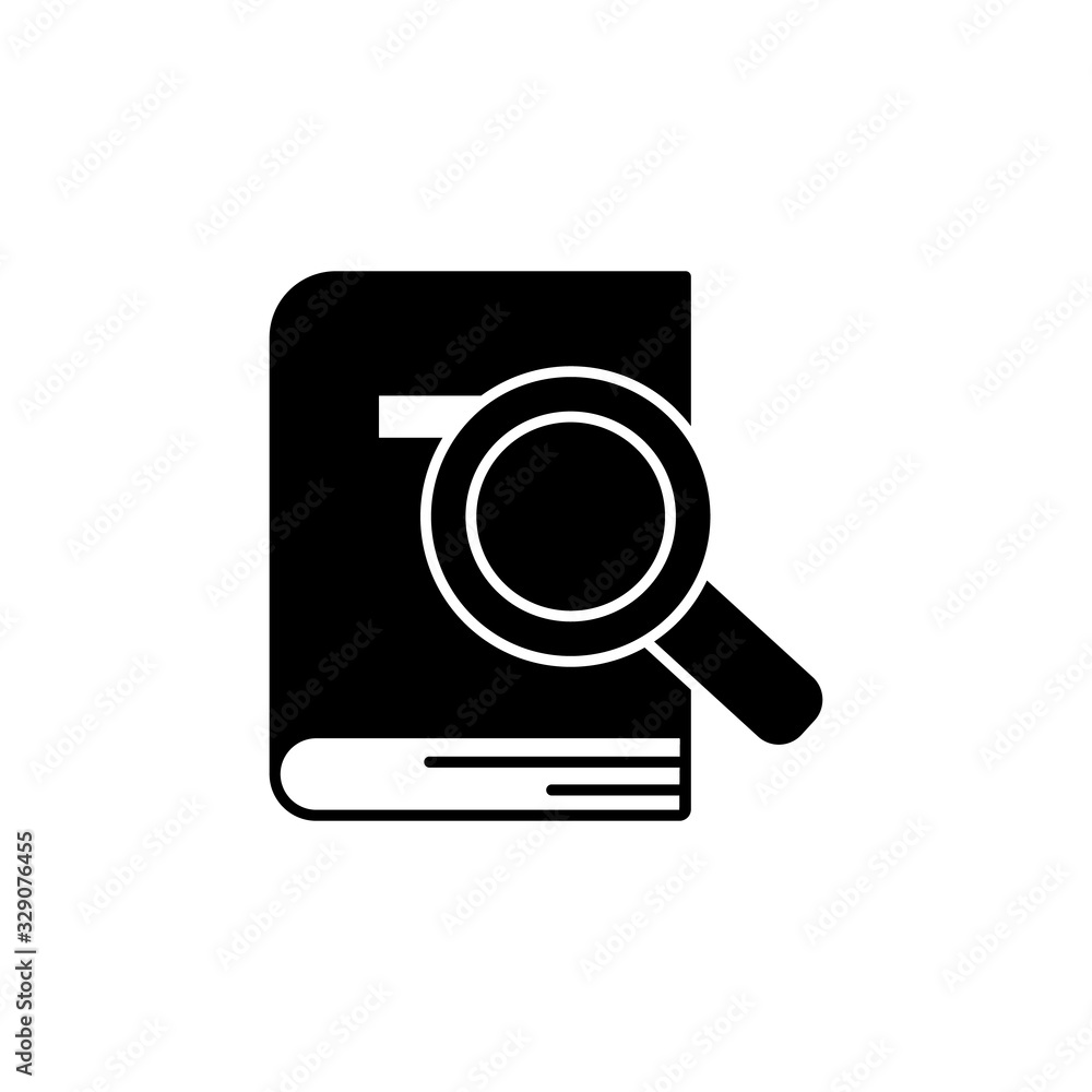 Book, magnifier icon. Simple vector knowledge icons for ui and ux, website or mobile application Book, magnifier icon. Simple vector knowledge icons for ui and ux, website or mobile application