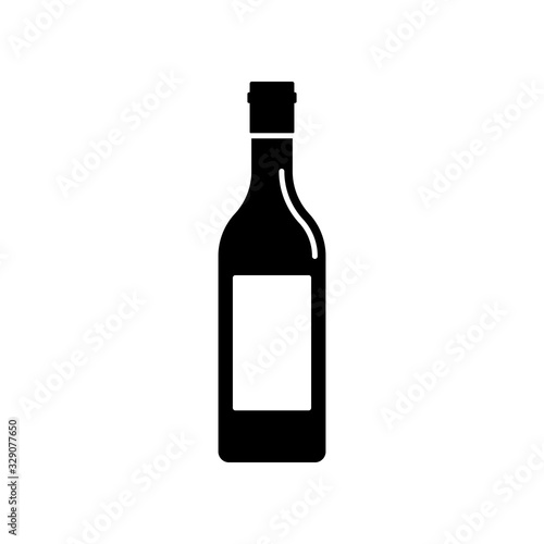 Wine  bottle icon. Simple vector liquid container icons for ui and ux  website or mobile application