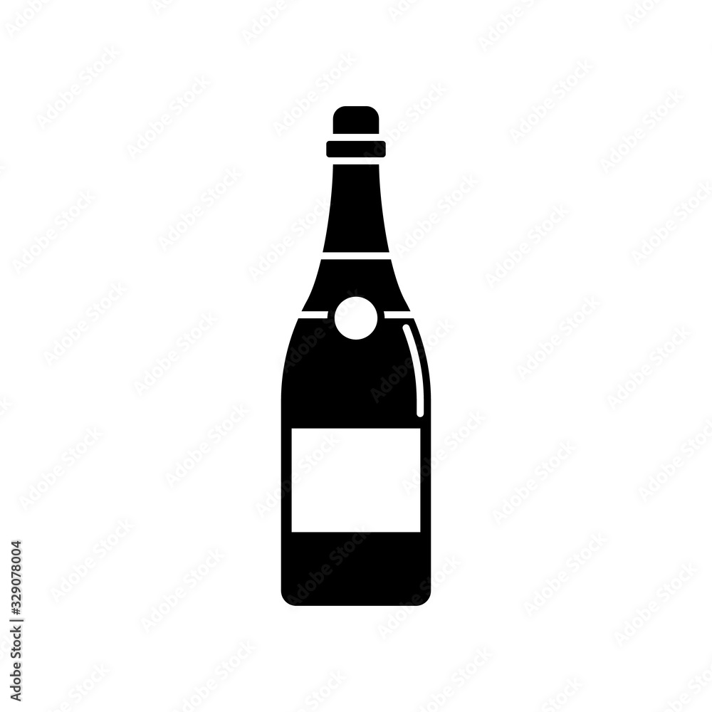 Champagne, bottle, glass icon. Simple vector liquid container icons for ui and ux, website or mobile application