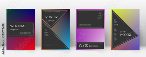 Flyer layout. Black bizarre template for Brochure,