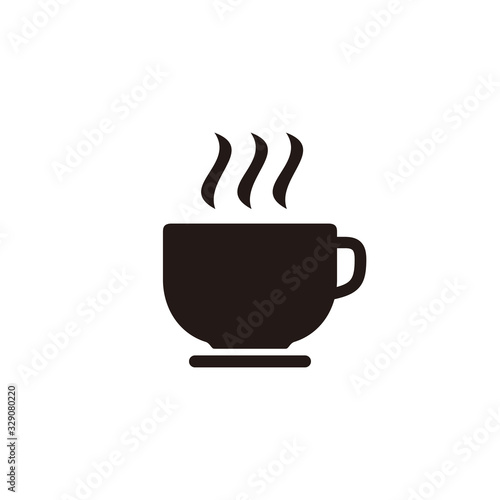 Simple coffee flat icon design vector