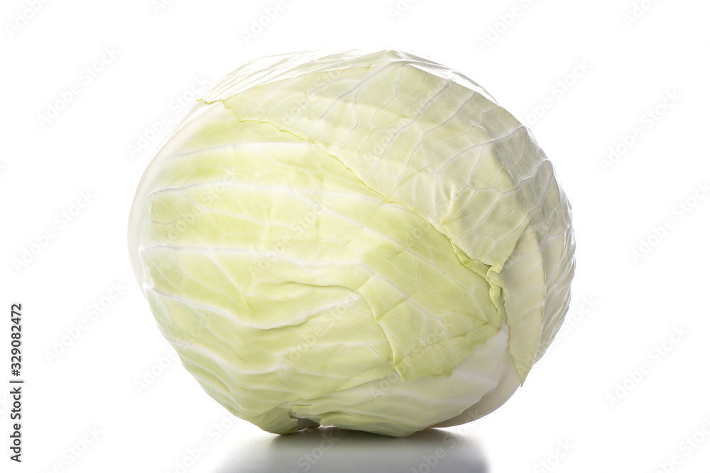 White cabbage isolated on a white background. White cabbage isolated on a white background.