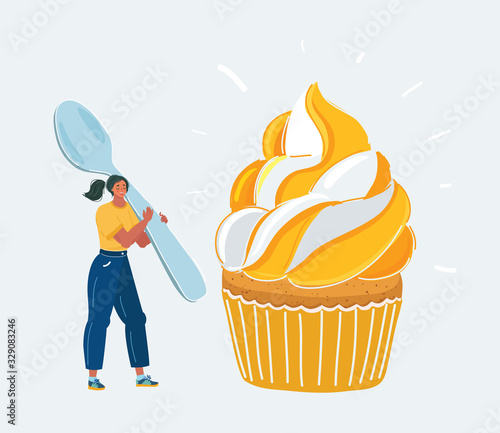 oman going to eat cupcake