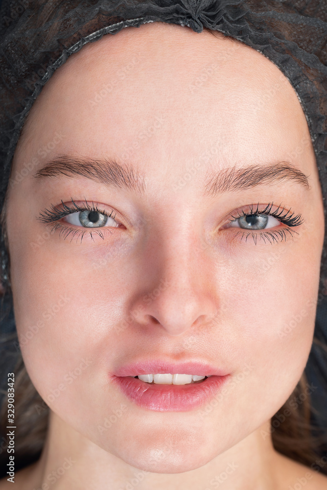 Fototapeta premium beautiful female face close-up