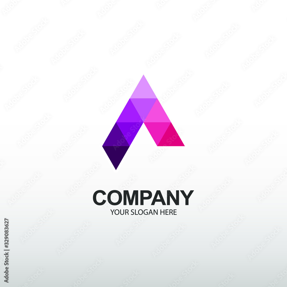 letter logo A. with triangular art. modern template. colorful texture. isolated white. business logos for companies, digital ,technology and graphic design. letter logo A. with triangular art. modern template. colorful texture. isolated white. business logos for companies, digital ,technology and graphic design.