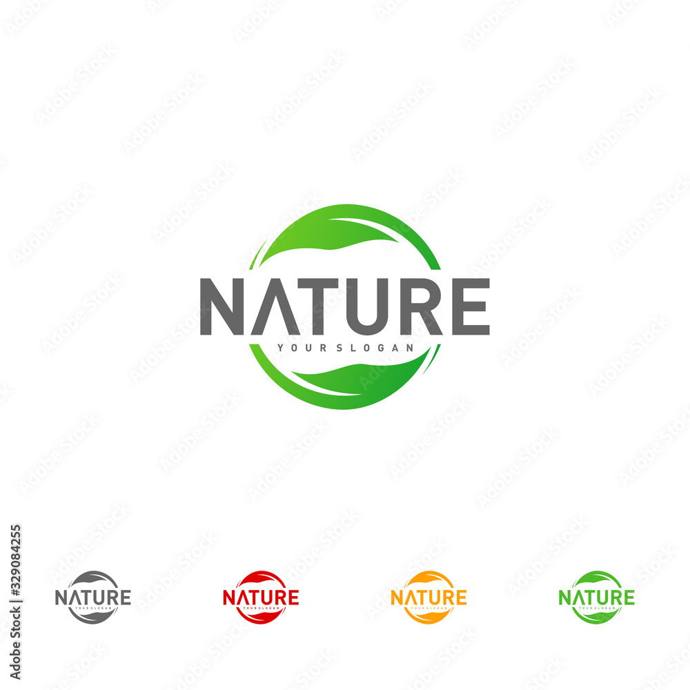 Leaf logo design vector template, Nature logo design concept, illustration, Icon symbol Leaf logo design vector template, Nature logo design concept, illustration, Icon symbol