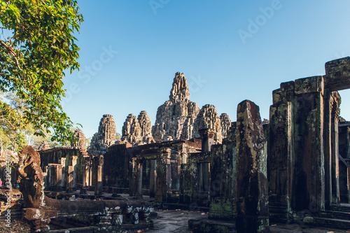 Angkor Thom Temple at sunset