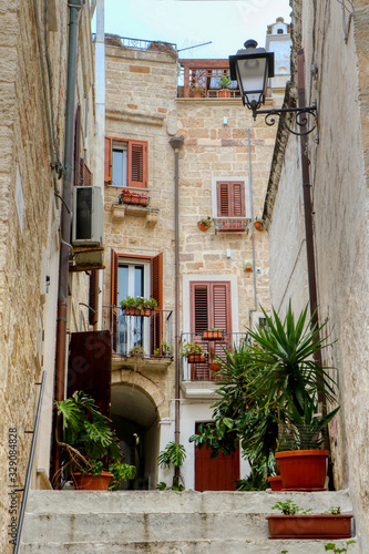 Streets of the old town of Polignano a Mare  Puglia  Italy