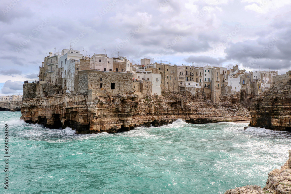 Overview of the coast of Polignano a Mare, Puglia, Italy Overview of the coast of Polignano a Mare, Puglia, Italy