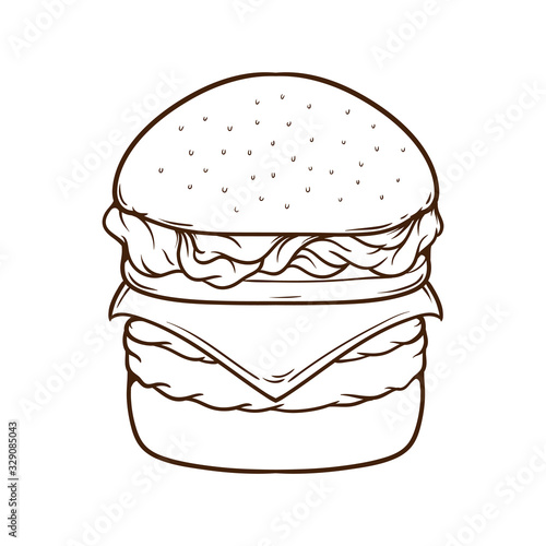 burger fast food vector illustration