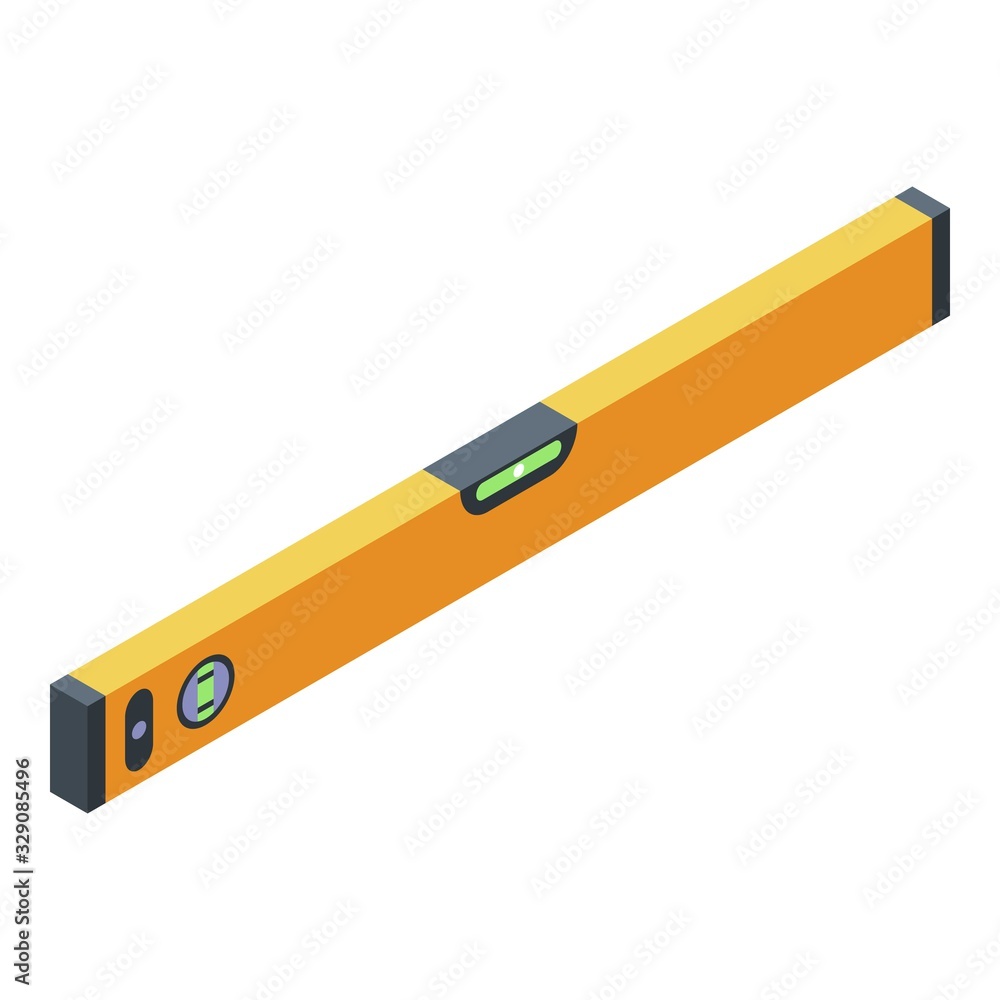 Level tool icon. Isometric of level tool vector icon for web design isolated on white background Level tool icon. Isometric of level tool vector icon for web design isolated on white background