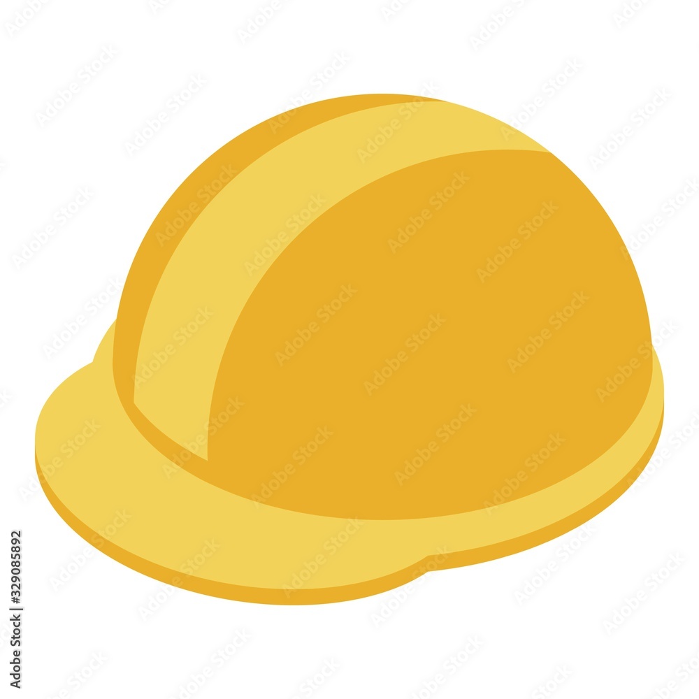 Construction helmet icon. Isometric of construction helmet vector icon for web design isolated on white background Construction helmet icon. Isometric of construction helmet vector icon for web design isolated on white background