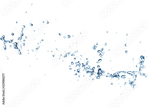 isolated of water splashing on white background.