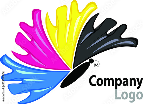 cmyk butterfly logo