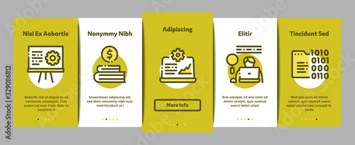 It Manager Developer Onboarding Mobile App Page Screen Vector. It Manager Badge And Binary Code, Web Site Development And Programming Concept Linear Pictograms. Color Contour Illustrations