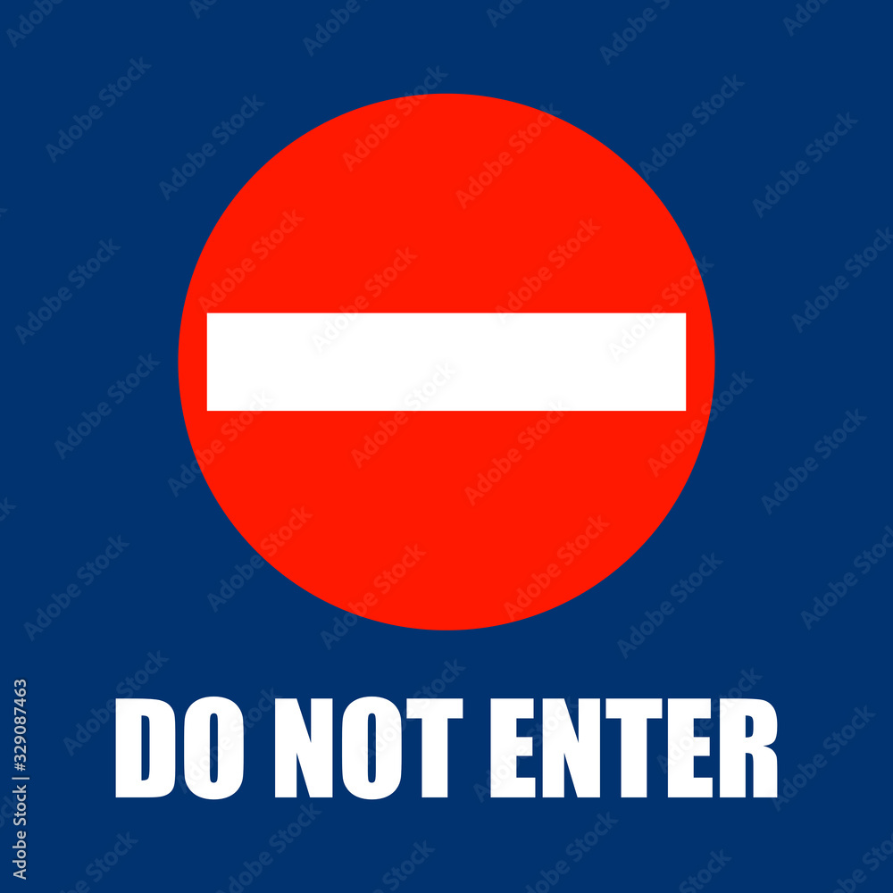 Do not enter sign. Flat style. Do not enter sign. Flat style.