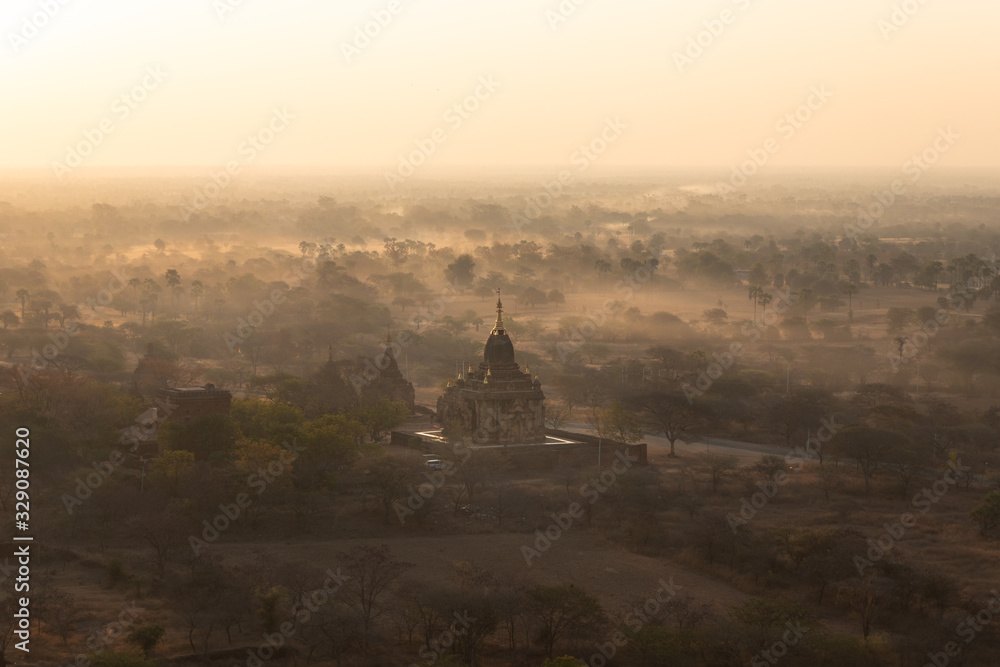 Beautiful View of Bagan Temples Pagodas Stupas at Sunrise Beautiful View of Bagan Temples Pagodas Stupas at Sunrise