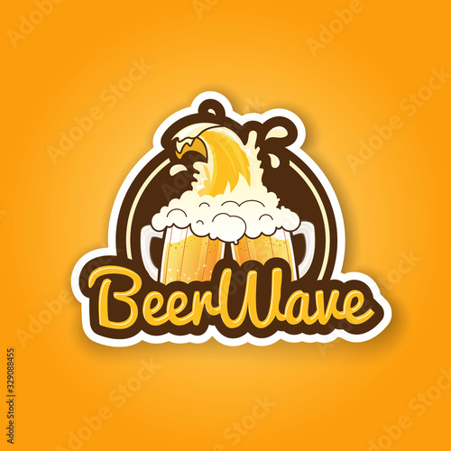Beer badge design for bar pub or tavern