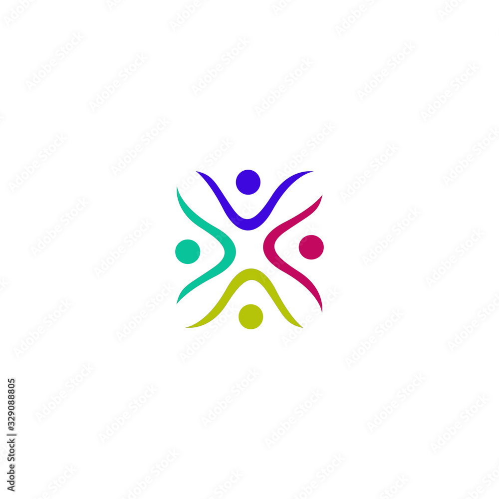 4 DESIGN PEOPLE ELEMENTS, TOGETHER ON WHITE 4 DESIGN PEOPLE ELEMENTS, TOGETHER ON WHITE