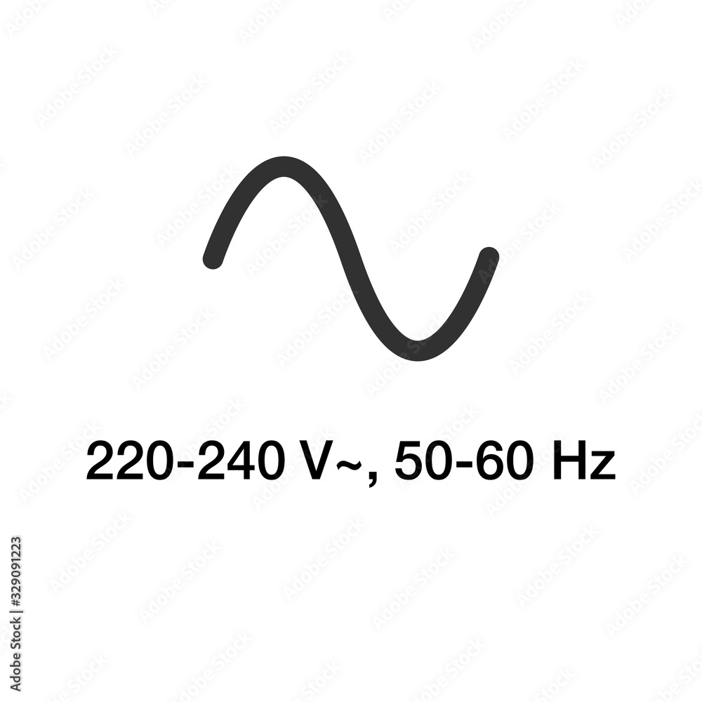 Symbol of AC source, ac sinusoid icon. Stock Vector illustration isolated on white background. Symbol of AC source, ac sinusoid icon. Stock Vector illustration isolated on white background.