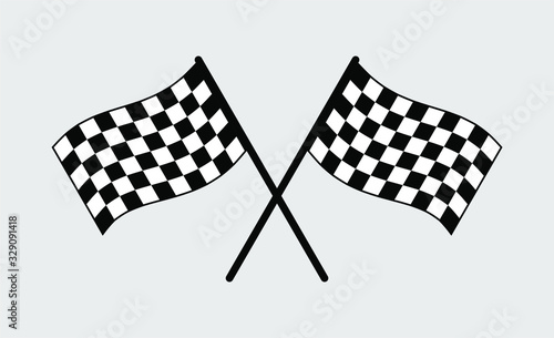 Racing and Sports Competition  Checkered Flag Vector 