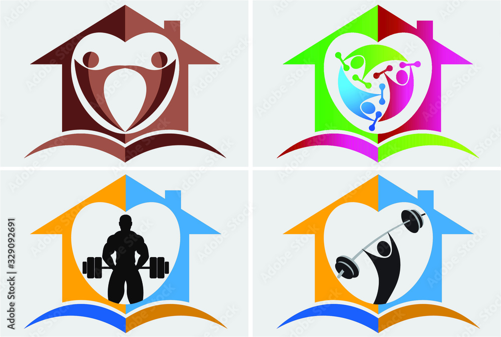 Fototapeta premium home gym logo