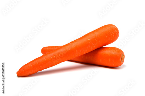 Carrot on white background for food or healthy concept.
