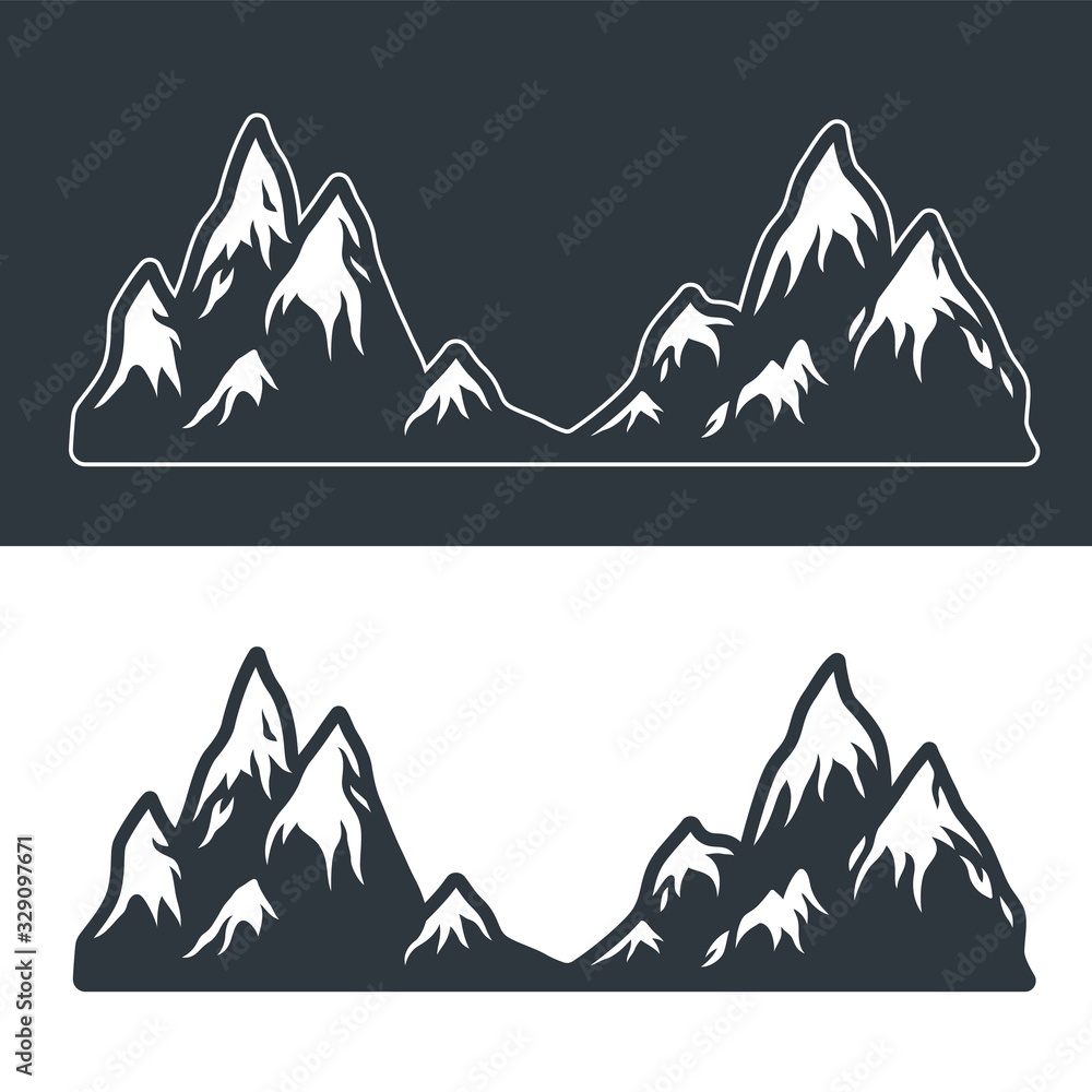 mountain and rock on a dark and light background mountain and rock on a dark and light background