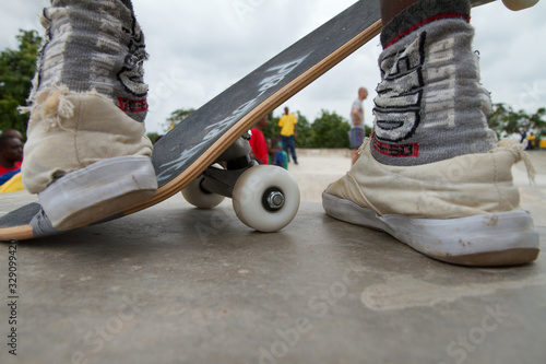 Skateboard+Shoes close photo