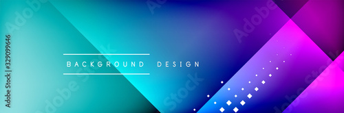 Abstract background - squares and lines composition created with lights and shadows. Technology or business digital template