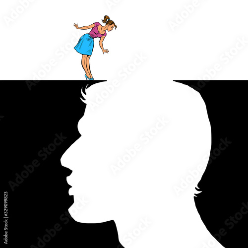Woman and man love concept