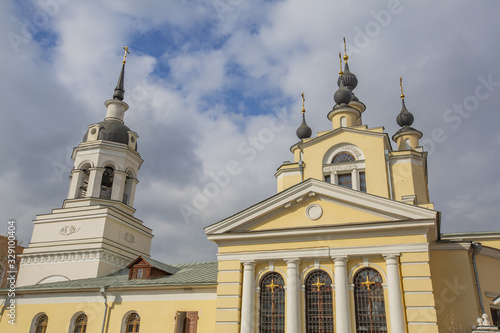 Exterior of the Church of the Intercession of the Holy Virgin in Krasnoye Selo. Moscow, Russia photo