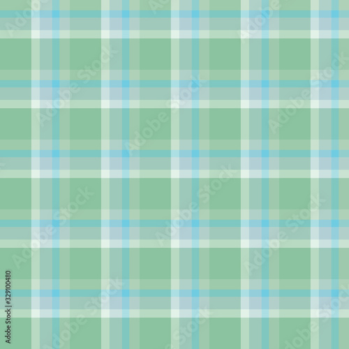 Seamless pattern in awesome pastel green and blue colors for plaid, fabric, textile, clothes, tablecloth and other things. Vector image.