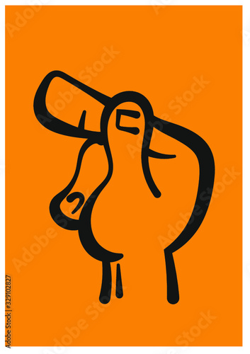 Dibujo de mano haciendo abecedario en lengua de señas chilena