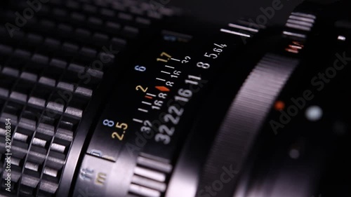 Wallpaper Mural close up of lens focus aperture scale depth of field Torontodigital.ca