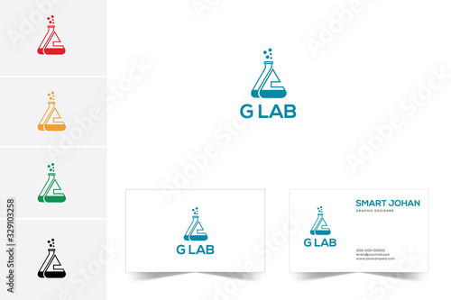G and gl Lab Logo Template