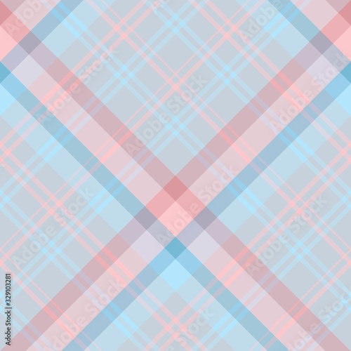 Seamless pattern in awesome pastel grey, blue and pink colors for plaid, fabric, textile, clothes, tablecloth and other things. Vector image. 2