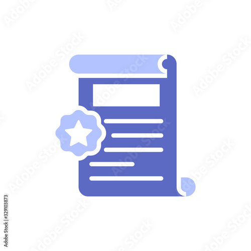 Legal Paper Vector illustration Glyph With Color Background and Investment icon.