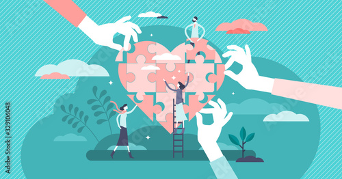 Wellness concept. flat tiny person vector illustration