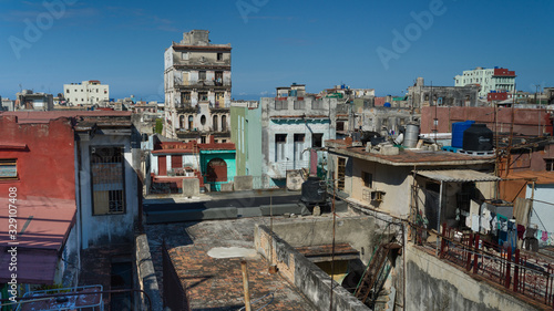 View of houses in Havana, Cuba