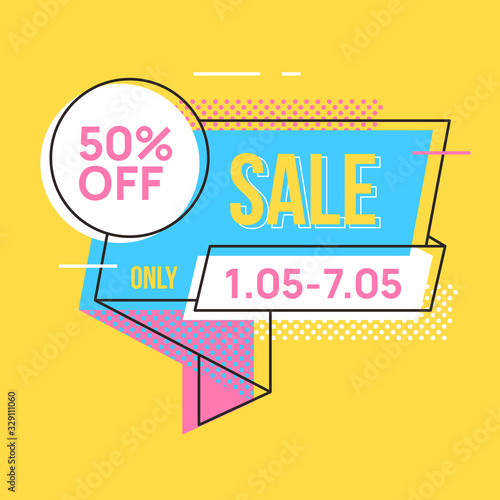 Wallpaper Mural Sale banner template design in flat retro poster style. Vector illustration. Torontodigital.ca