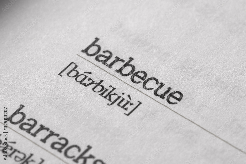 word barbecue and phonetic alphabet. A barbecue is a piece of equipment which you use for cooking on in the open air. word barbecue and phonetic alphabet. A barbecue is a piece of equipment which you use for cooking on in the open air.