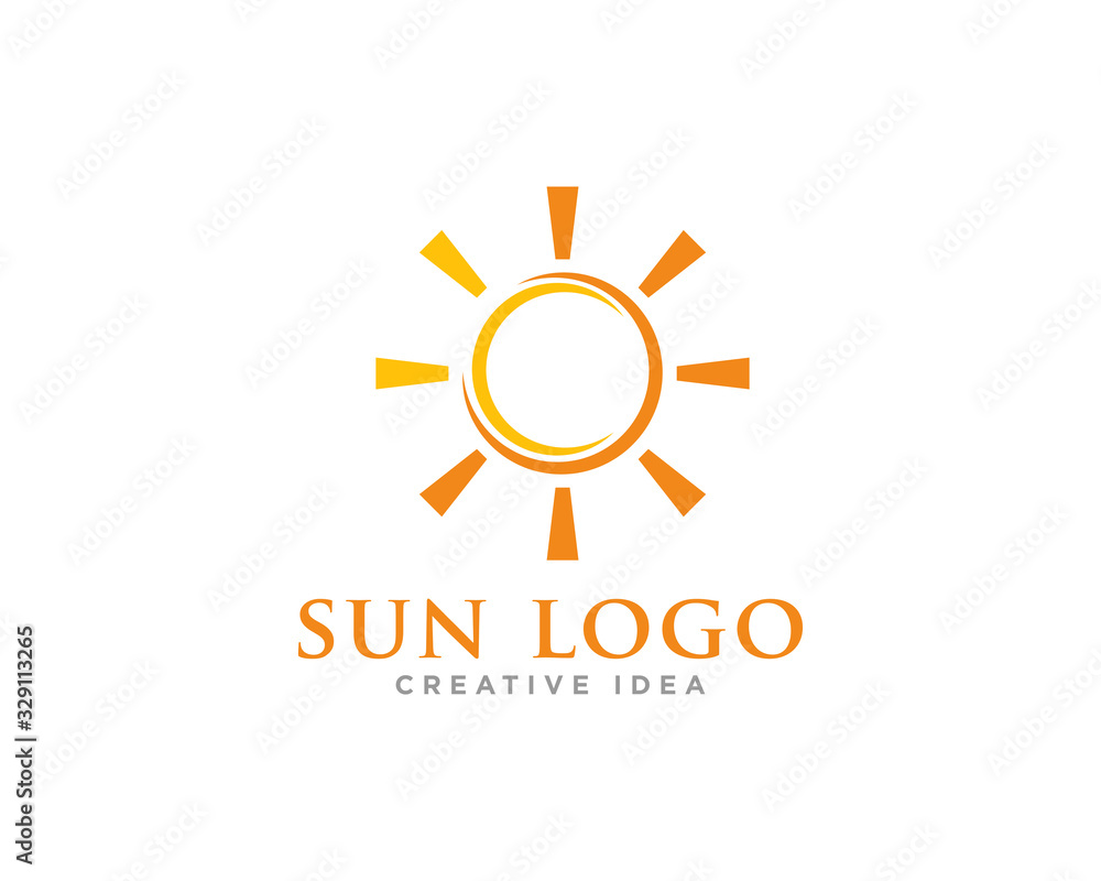 Fototapeta premium Sun Logo Icon Design Vector