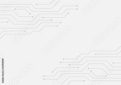 Circuit board technology concept background. EPS10 abstract motherboard microchip tech texture. Network system structure conceptual EDITABLE vector. Black lines chip connection business background.