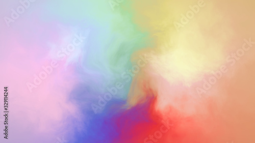 Abstract blurred multicolored motion gradient mesh background in rainbow colors. Bright colorful smooth banner template. Easy editable soft colored backdrop.