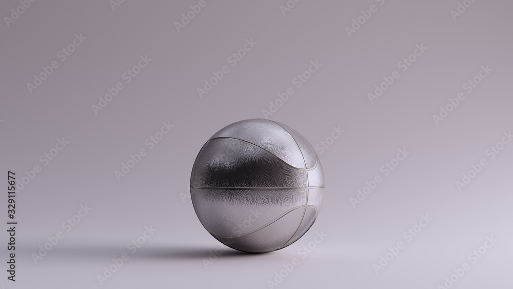 Silver Basket Ball 3d illustration 3d rendering Silver Basket Ball 3d illustration 3d rendering