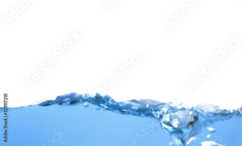 Water,Water splash isolated on white background with air bubble and a clean water.