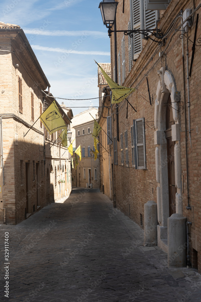 Fototapeta premium Street of Treia, Marches, Italy