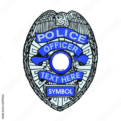 Police officer badge hand drawn #AD , #PAID, #Paid, #officer