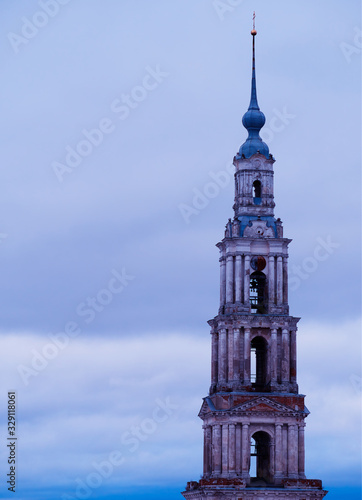 Orthodox bell tower church architecture background